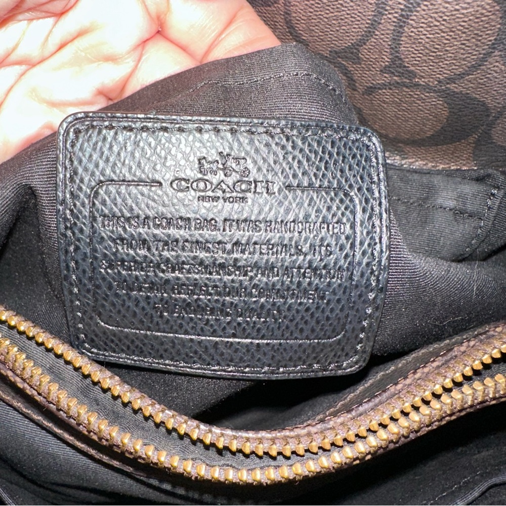 Coach Margot Carryall Satchel Bag Brown Black - Picture 11 of 13